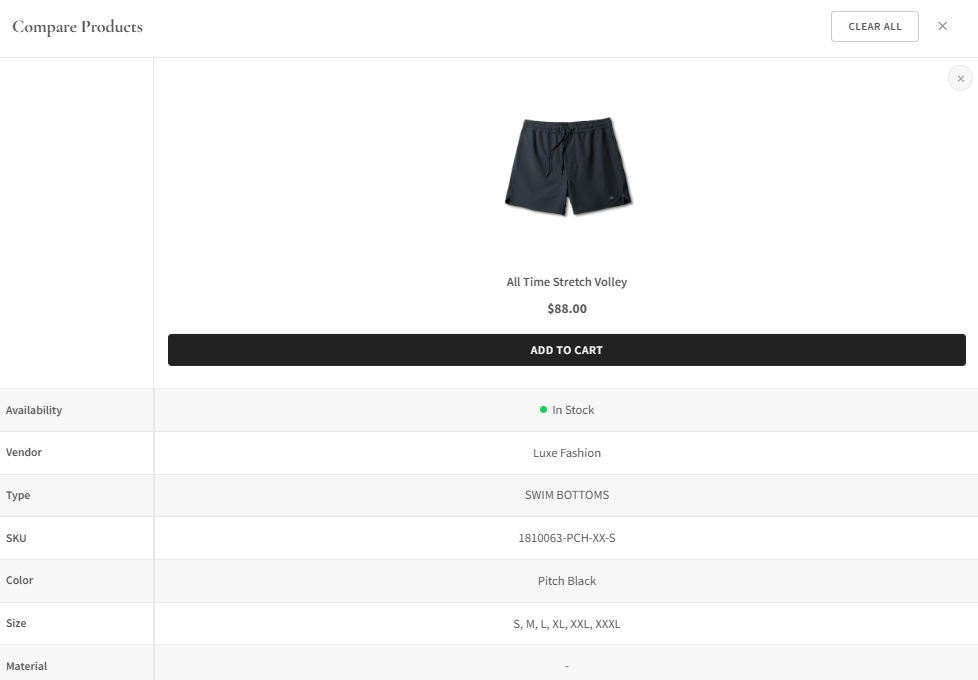 Compare Products Preview