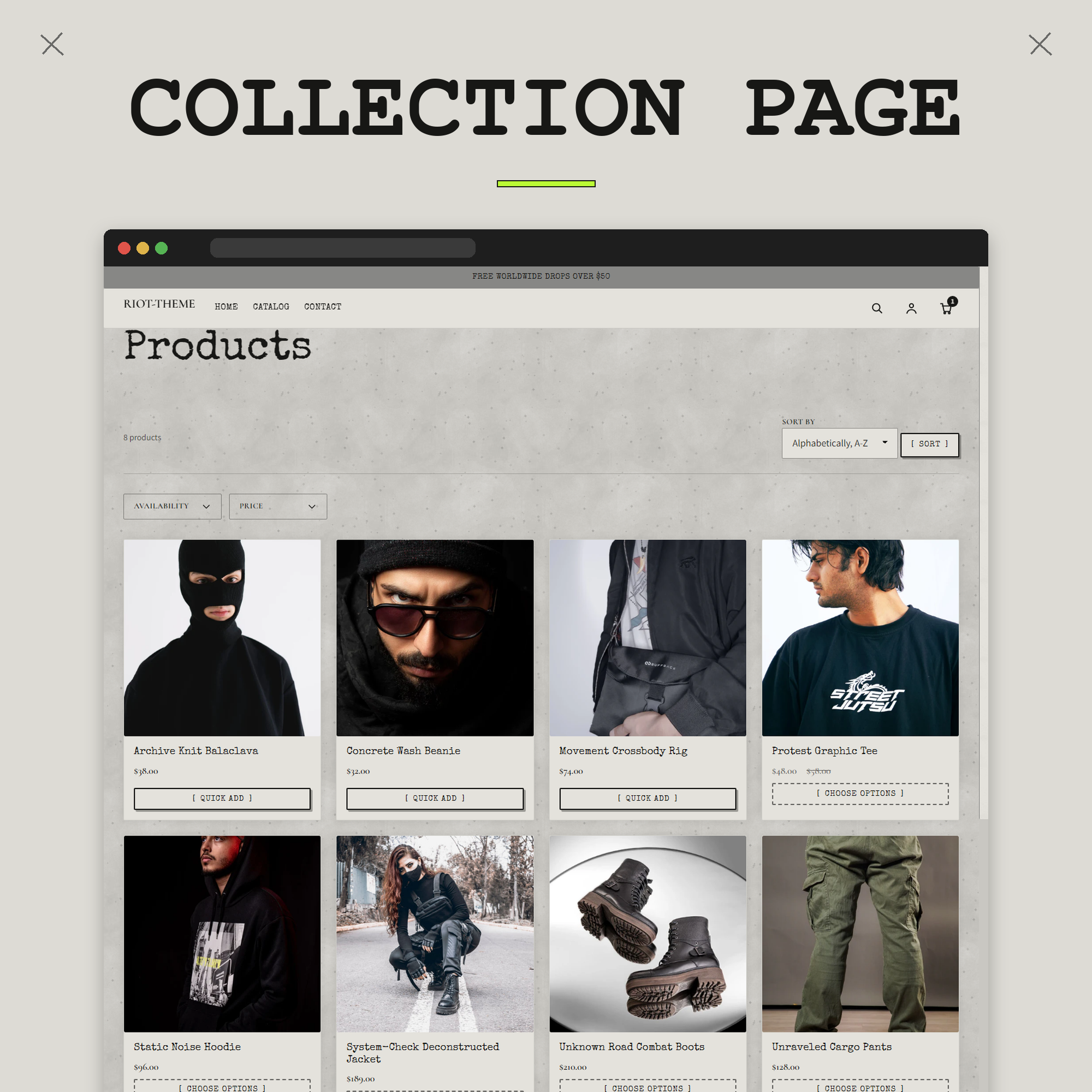 Collection Page Preview